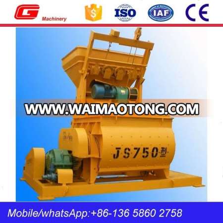 Twin shaft concrete mixer js500 js750 for sale